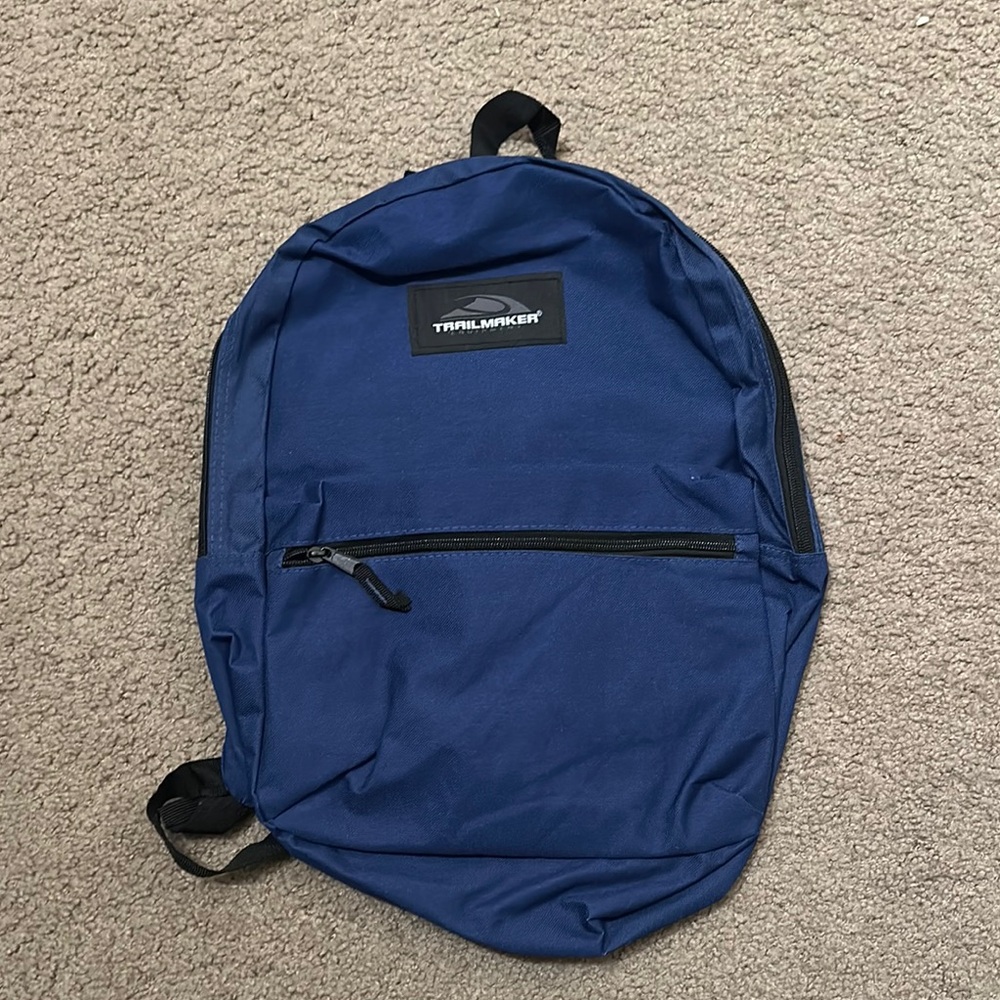 TrailMaker Navy Blue Backpack Classic School Travel Bag One Size